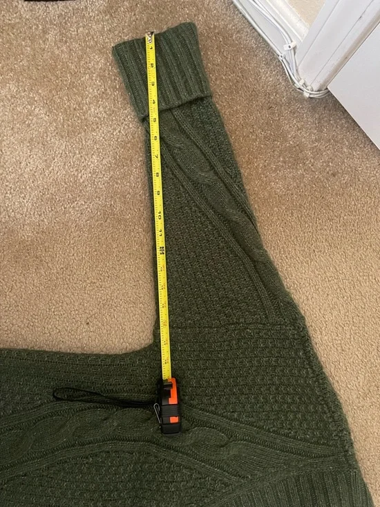 Abercrombie & Fitch Olive Green Cable Knit Button Cardigan - Picture 4 of 10